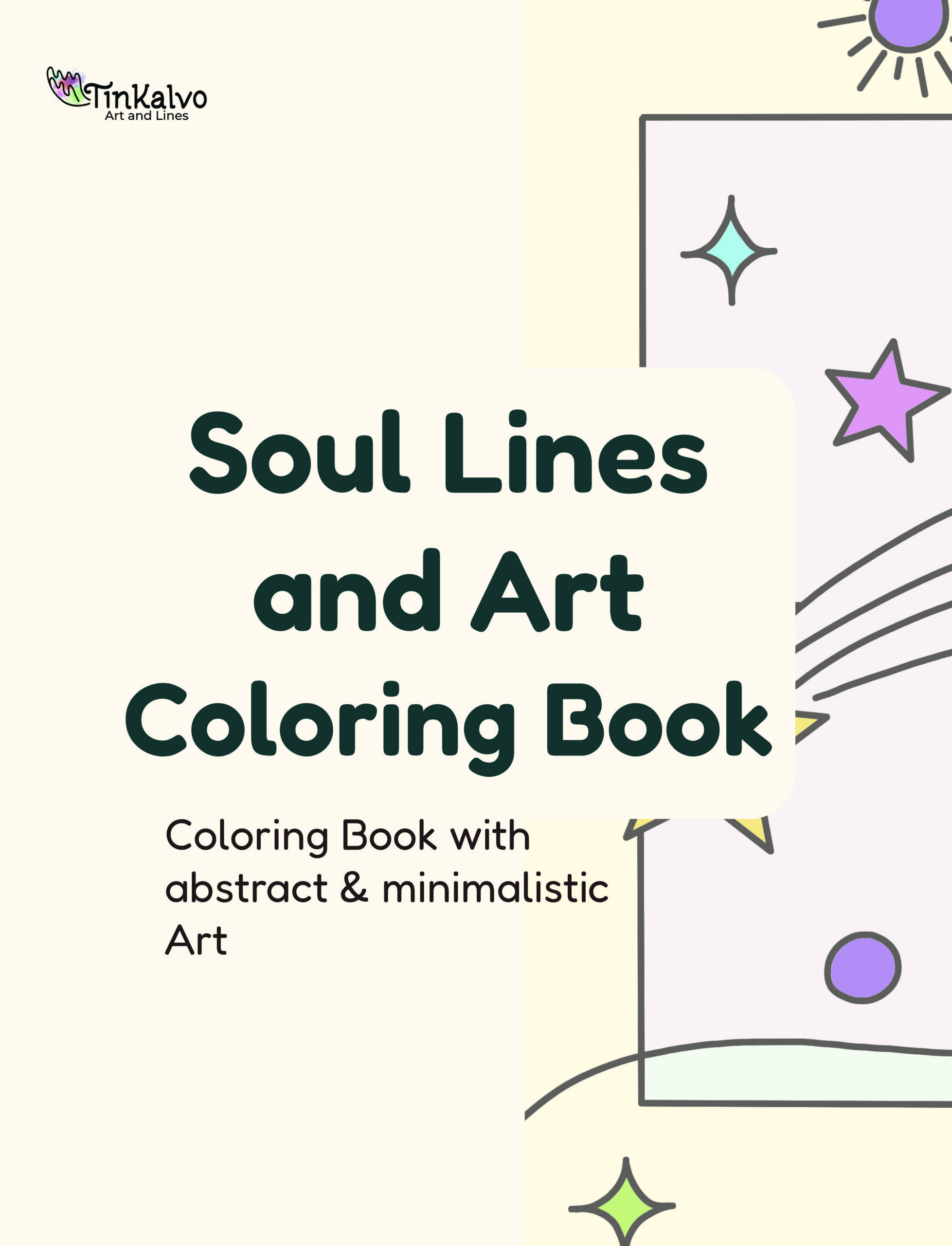 Titelbild: Soul Lines and Art Coloring Book. Malbuch mit abstrakten Motiven