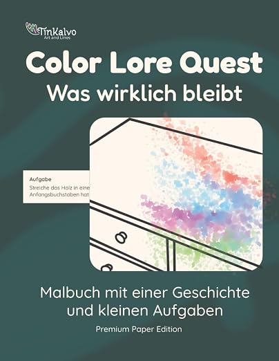 Color Lore Quest Was wirklich bleibt Malbuch mit Geschichte und Aufgaben Titelbild