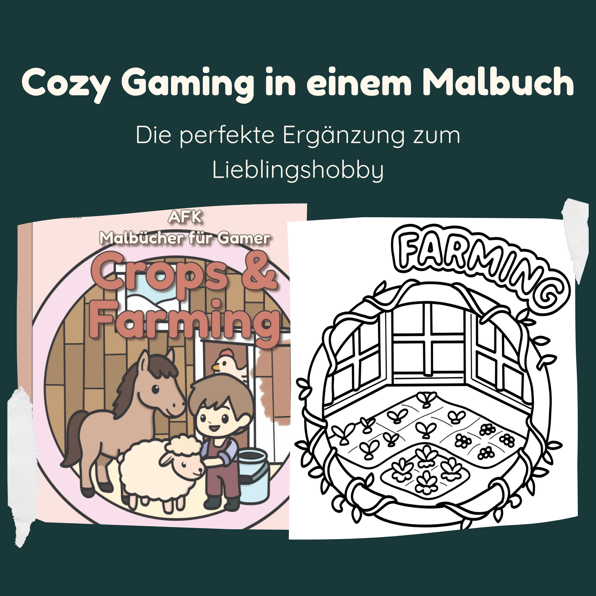Crops & Farming Malbuch für Cozy Gamer