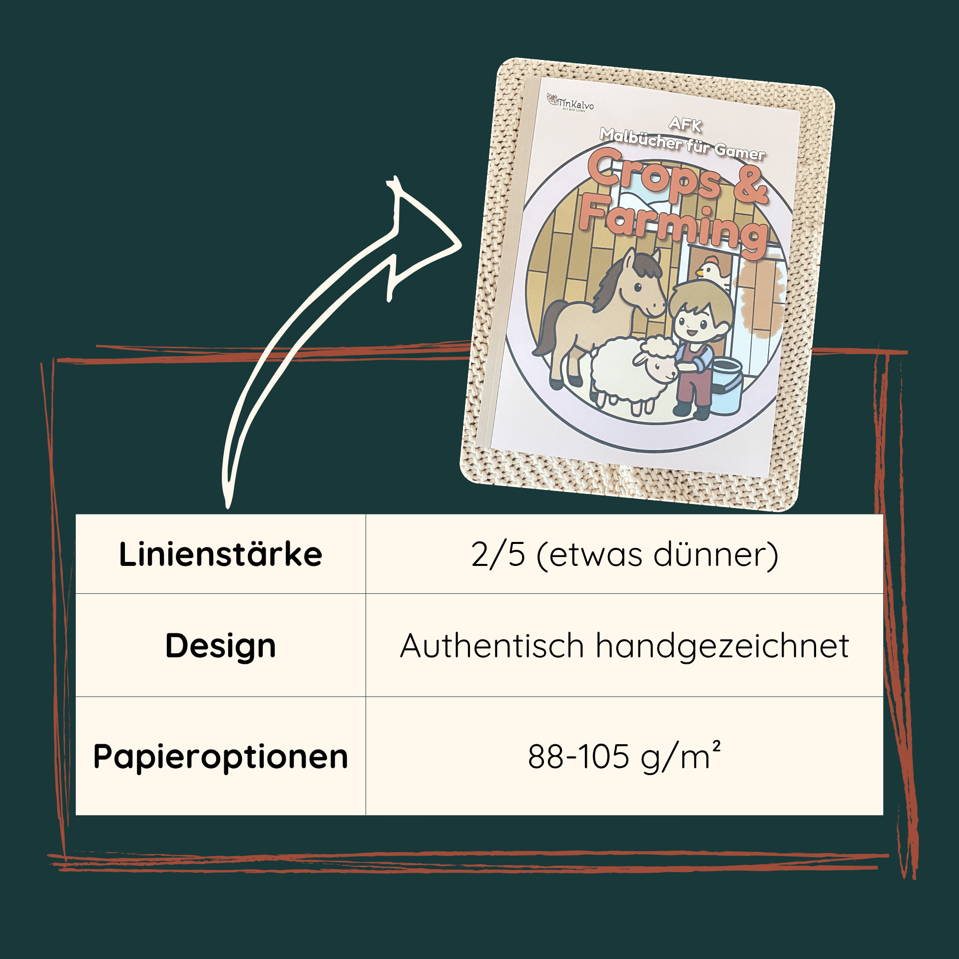 Details zu Crops and Farming Malbuch für Gamer