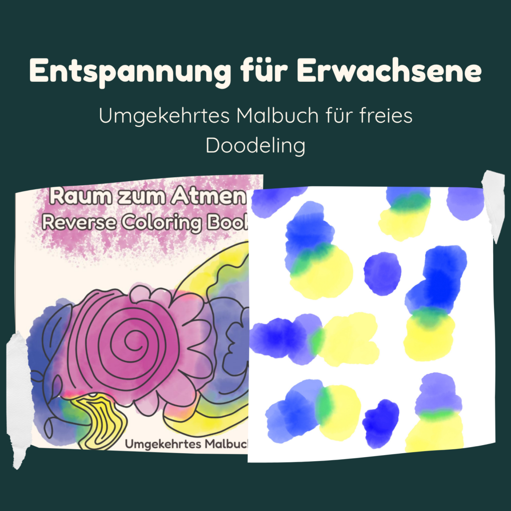 Reverse Coloring Buch Raum zum Atmen zur Entspannung für Erwachsene