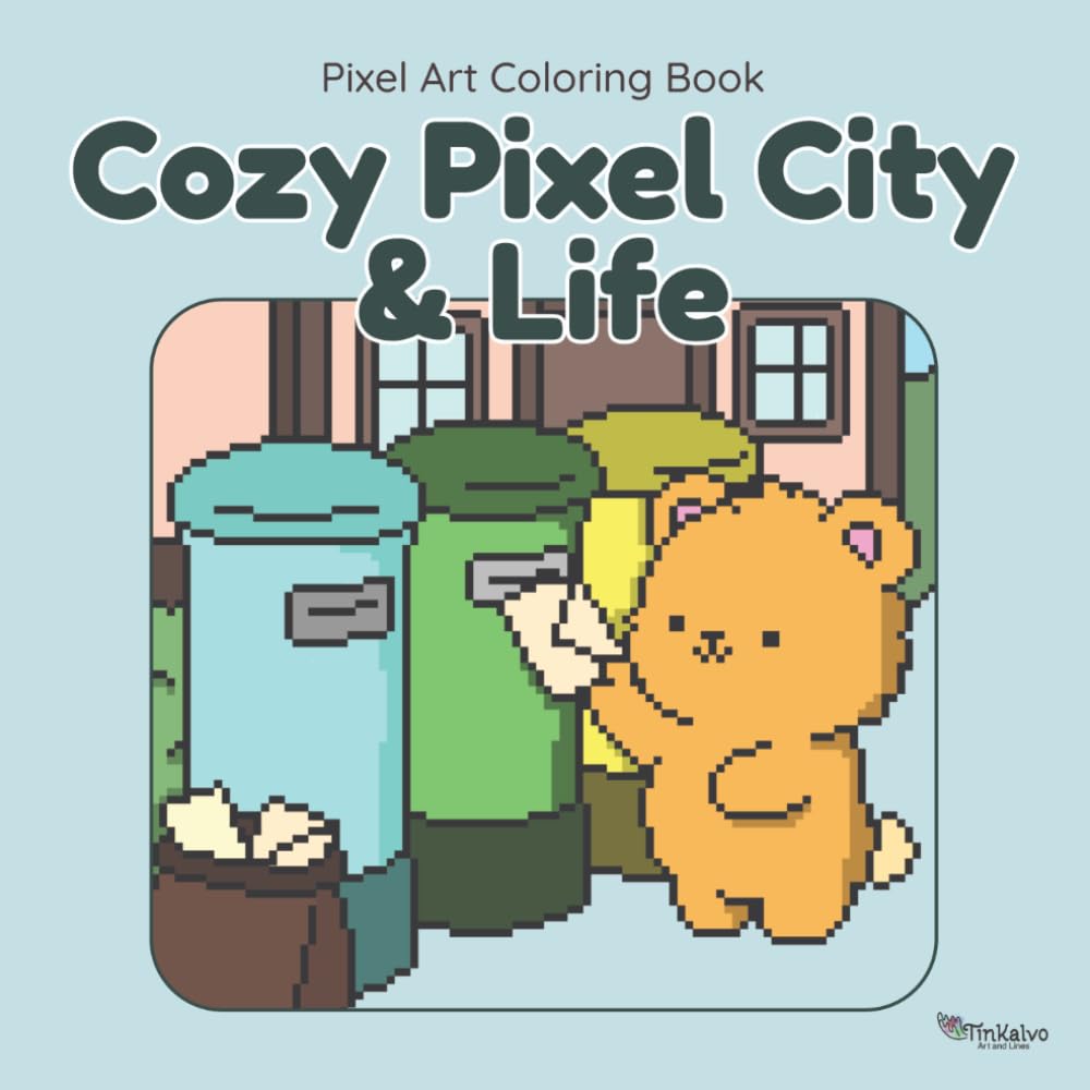 Titelbild Cozy Pixel City & Life Coloring Book