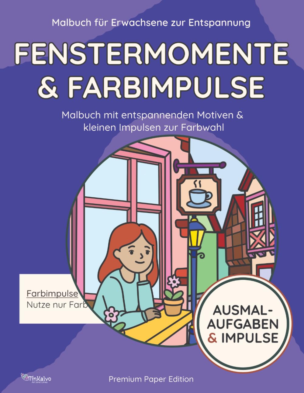 Titelbild Malbuch mit Aufgaben Fenstermomente & Farbimpulse