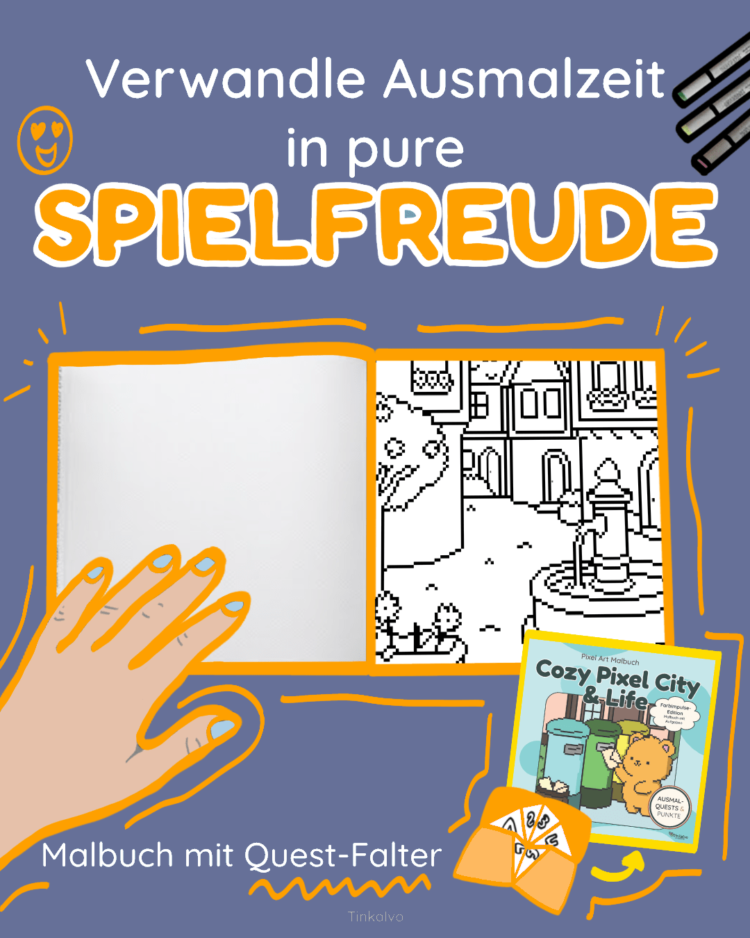 Verwandle Ausmalzeit in pure Spielfreude - Malbuch mit Gamification